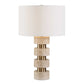 Makani - Travertine Table Lamp - Brass / Gold / White
