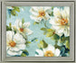Petal Breeze - 28" x 34" Framed Wall Art - Light Blue