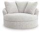 Cuddle Plush - 3 Pc. - 3-Piece Sectional, Chair And Ottoman - Arctic