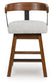 Ralene - Upholstered Swivel Barstool (Set of 2) - Medium Brown