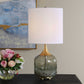 Glenn - Mottled Glass Table Lamp - Green
