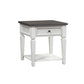 Allyson Park - 3 Piece Table Set - Wirebrushed White / Charcoal