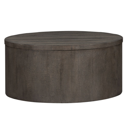 Modern Farmhouse - Drum Cocktail Table - Dusty Charcoal