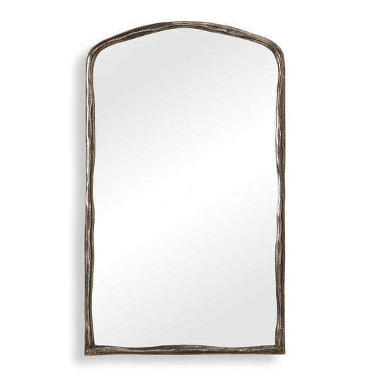 Hammered Antique - Arch Mirror - Nickel