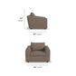 Chevy - Fabric Dining Chair - Brown