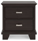 Covetown - Two Drawer Night Stand - Dark Brown
