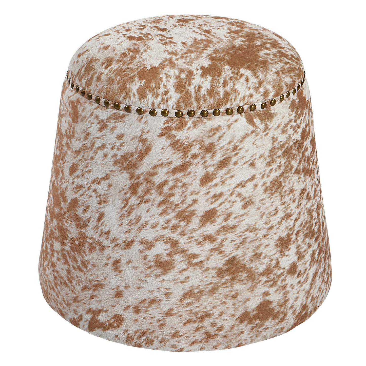 Gumdrop - Hide Ottoman - Light Brown