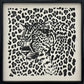 Shadow Leopard Puff Printed Canvas In Frame - Black / Ivory