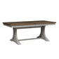 Farmhouse Reimagined - Trestle Table - Antique White / Chestnut Tops