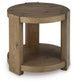 Flangren - Round End Table - Light Brown