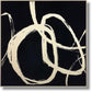 Ivory Whirl Flow - 32" x 32" Framed Wall Art - Black