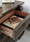 Maylee - Three Drawer Night Stand - Dark Brown
