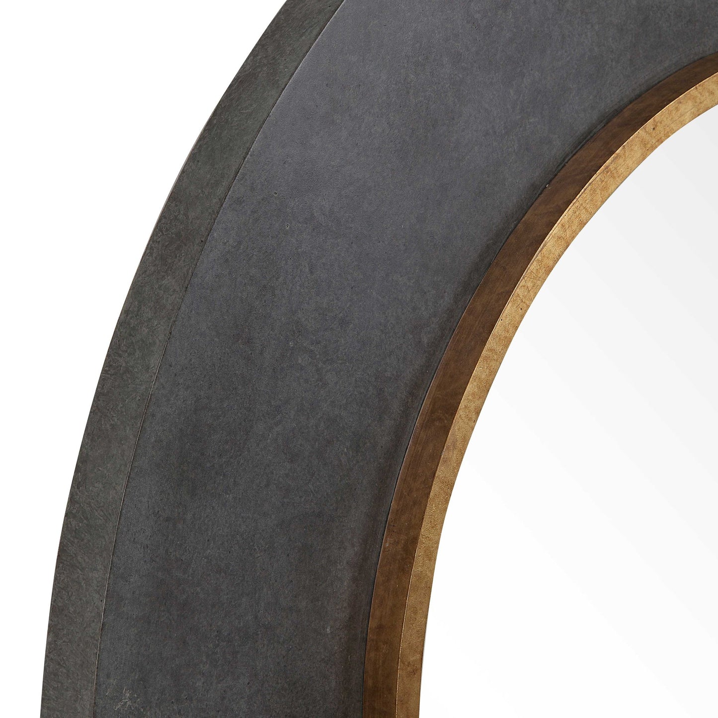 Saul - Round Mirror - Black