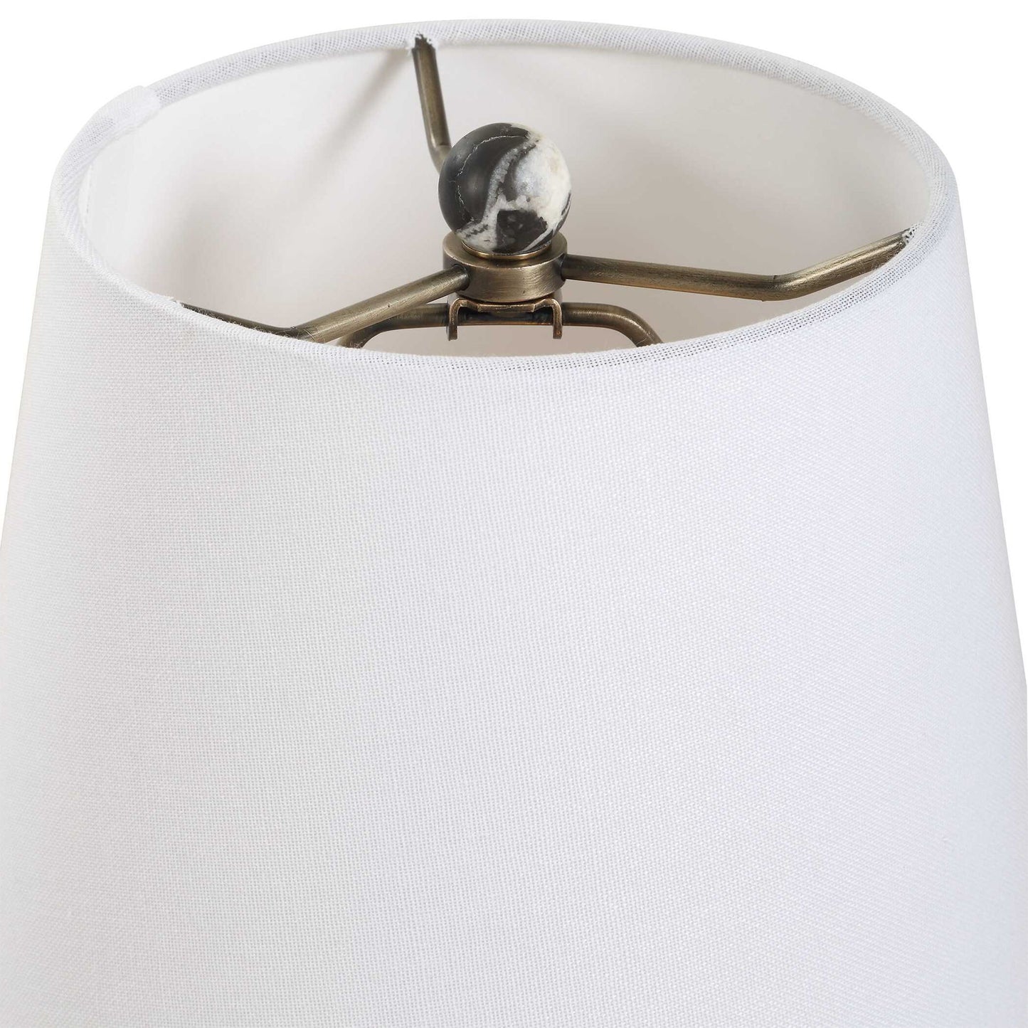 Marcela - Panda Marble Buffet Lamp - Black