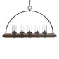 Atwood - 5 Light Rustic Linear Chandelier - Light Brown