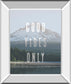 Good Vibes Only Quote Mount Hood By Nature Magick - Mirror Framed Print Wall Art - Gray