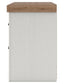 Savonport - Two Drawer Night Stand - White / Brown