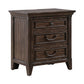 Paradise Valley - Nightstand With Charging Station - Saddle Brown