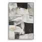 Folding - Time Framed Abstract Art - Black / Brown / Gray / White