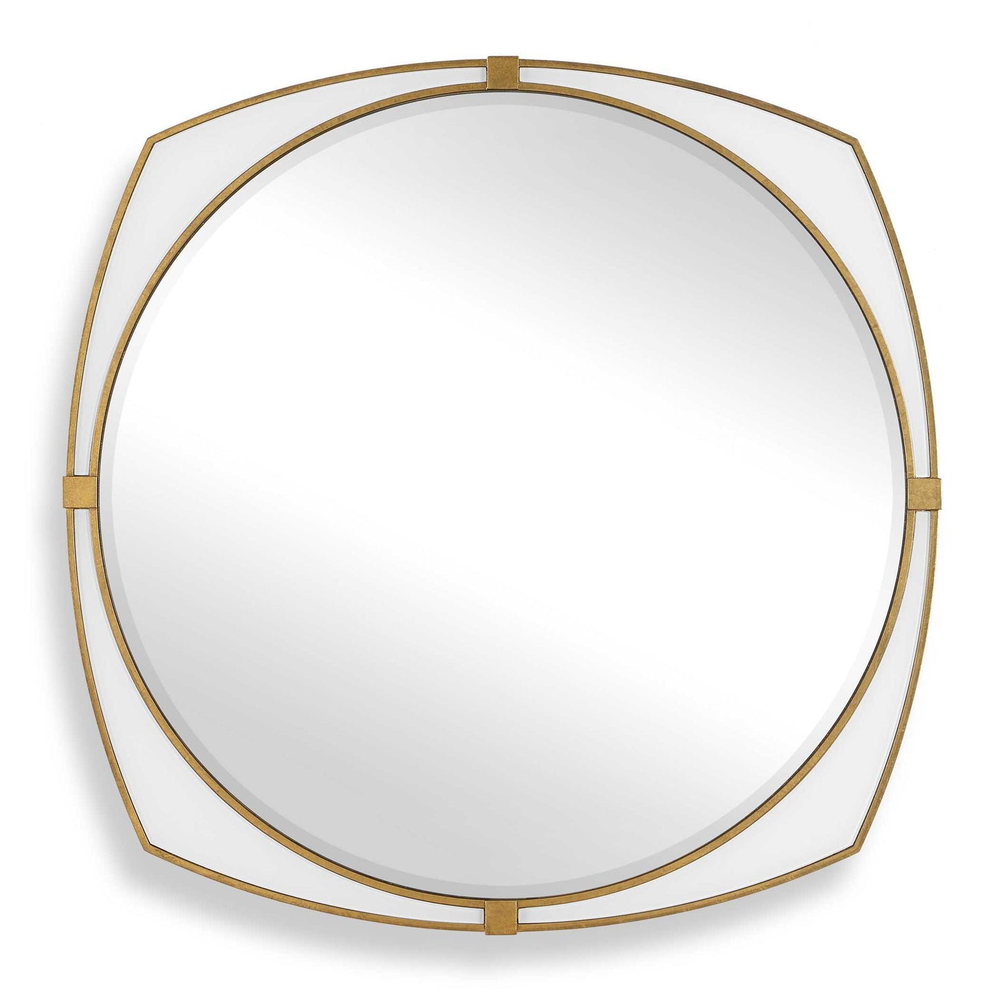 Estella - Round Mirror - Gold / White