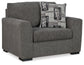 Gardiner - 2 Pc. - Chair And A Half, Ottoman - Pewter
