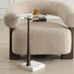 Pelton - Marble Glass Drink Table - Bronze / White