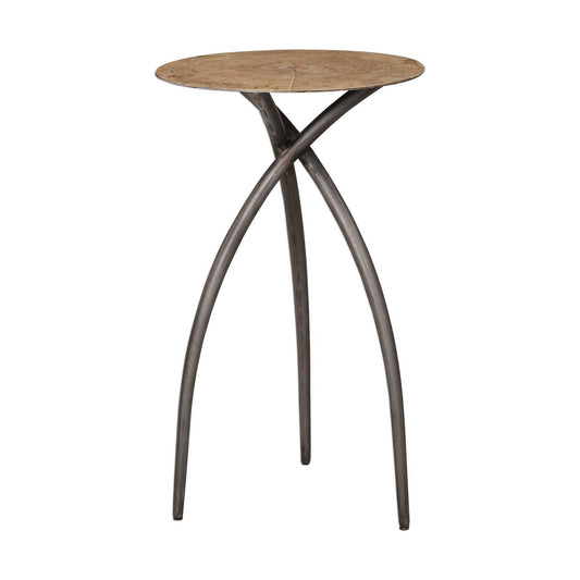 Renly - Accent Table - Black / Woodtone