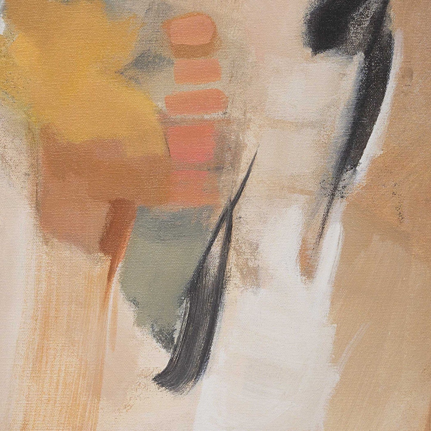 Uphill - Framed Abstract Print - Light Brown