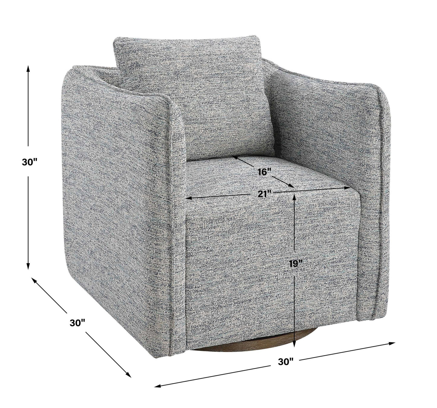 Corben - Swivel Chair - Pearl Silver