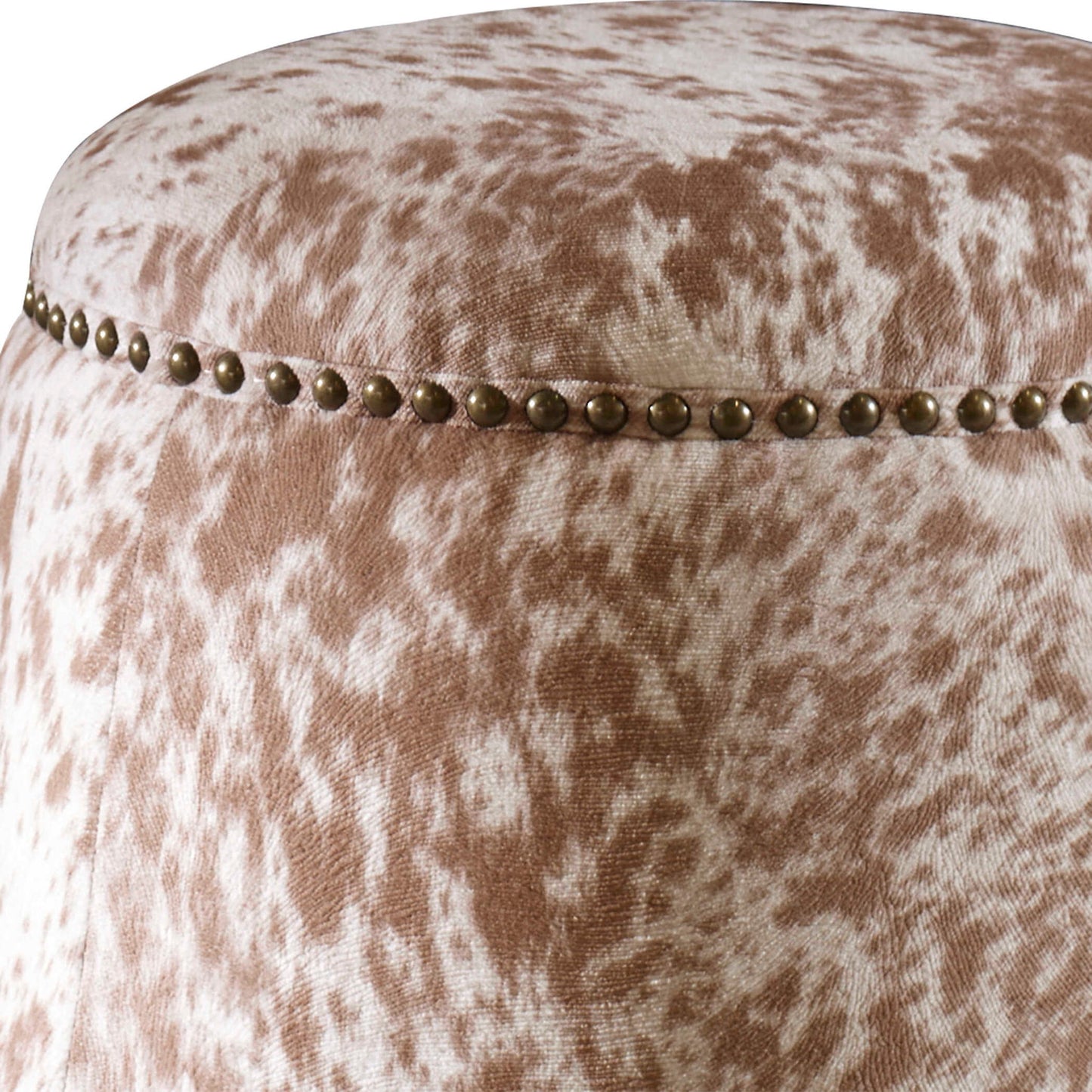 Gumdrop - Hide Ottoman - Light Brown