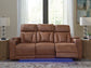 Clean-Slate - Power Reclining Sofa / Adj Headrest - Caramel