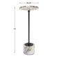 Brunson - White Marble Drink Table - Bronze / White