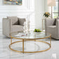 Radius - Modern Circular Coffee Table - Gold