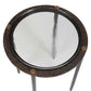 Kennington - Round Glass Accent Table - Black / Brass / Bronze