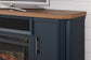 Landocken - 83" TV Stand With Electric Fireplace - Two-tone