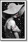 Silver Allure Portrait - 47" x 32" Framed Wall Art - Black