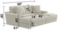 Cozy - 2 Piece Double Wide Chaise With USB Charging Ports