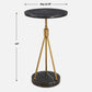 Rosston - Marble Accent Table - Black