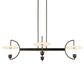 Kyoto - 4 Light Linear LED Chandelier - Black