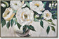 Ivory Bloomscape - 32" x 47" Framed Wall Art - Gray