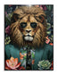 Floral King Swagger - 40" x 30" Framed Wall Art - Green