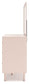 Wistenpine - Dresser And Mirror - Blush