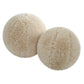 Abide - Ball Sheepskin Pillows (Set of 2) - Beige