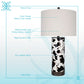 Painted Plains PU Leather & Metal Table Lamp (Set of 2) - Cowhide / Oil Rubbed Bronze