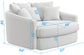 Matty - Round Accent Cuddle Chaise