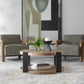 Loana - Industrial Coffee Table - Light Brown