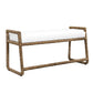 Araiza - Fabric Bench - Brown / White
