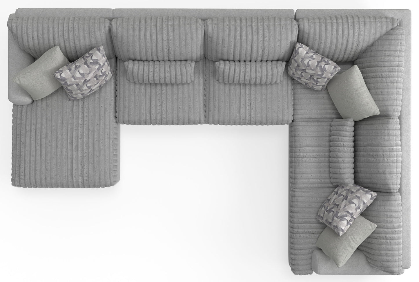 Titan - Sectional With Comfort Coil Seating And Accent Pillows Included