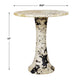 Cadas - Indoor-Outdoor Stone Side Table - Black / White