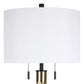 "Twist Elegance" Metal Table Lamp (Set of 2) - Matte Black / Soft Gold
